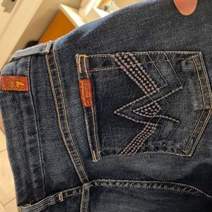 7 for All Mankind 'A' Pocket Flare Blue Jeans